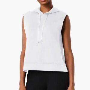 NWT Spanx Air Essential Sleeveless Hoodie in Powder Size XS